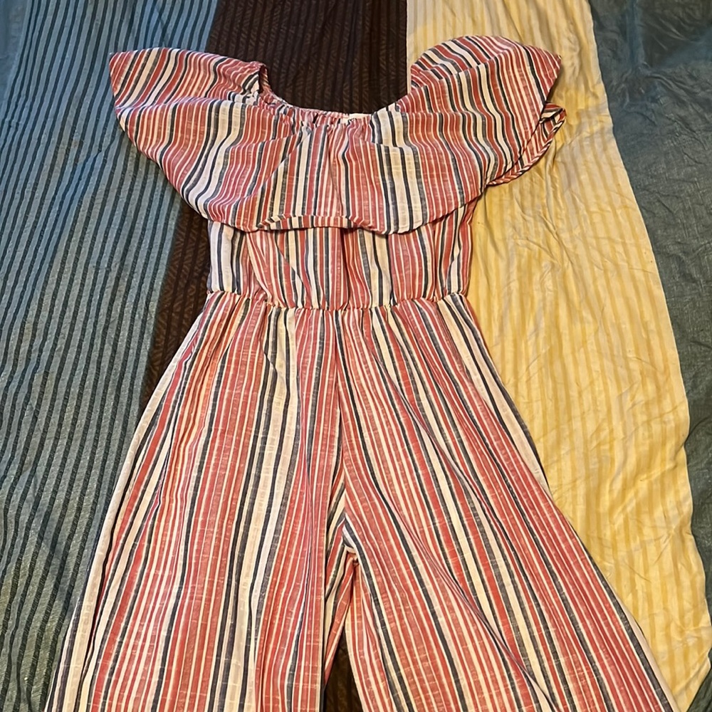 Romper. Red, white, blue. Size medium. Never worn
